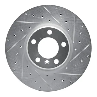 R1 Concepts EDZ-31108R Brake Rotor Drilled and Slotted Silver